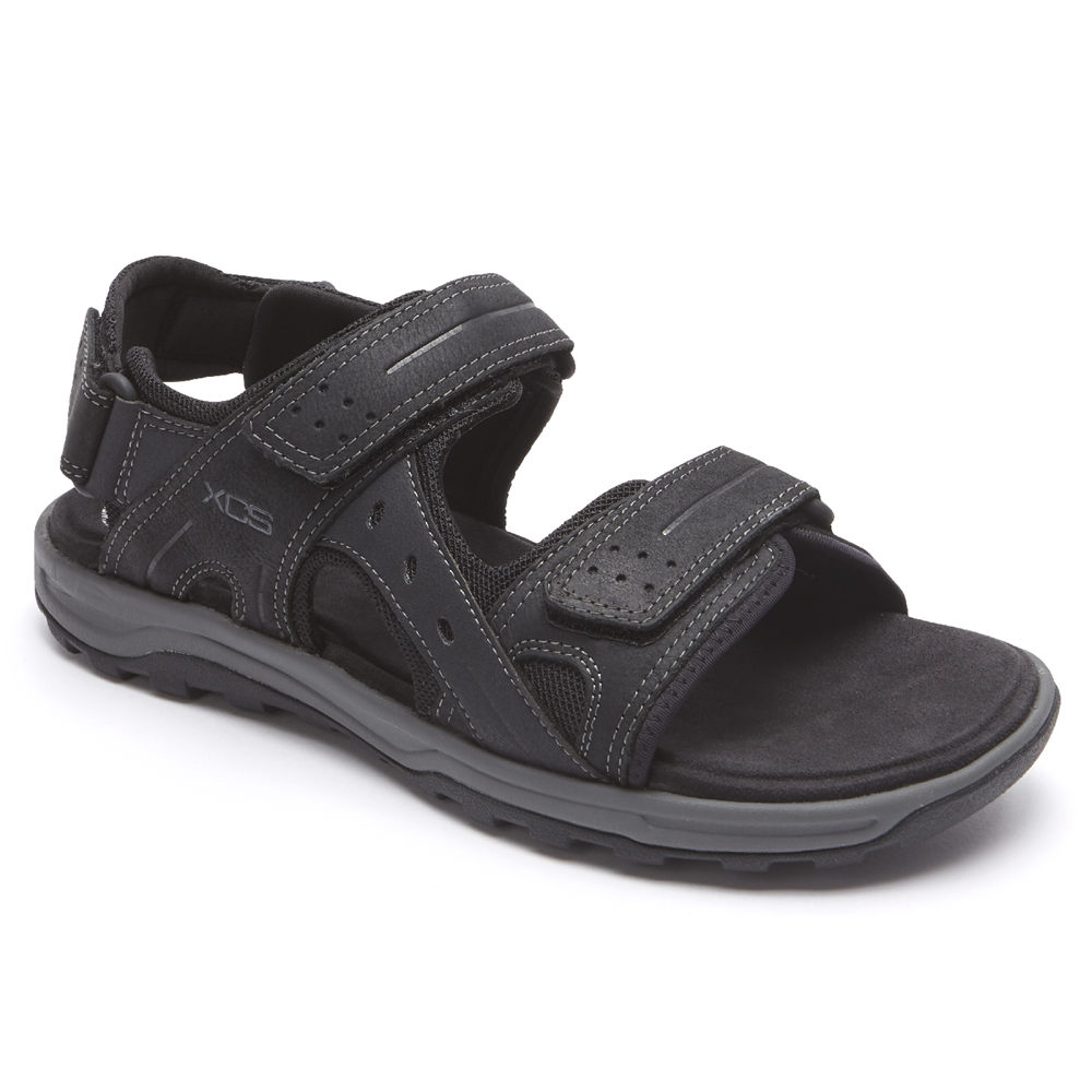 Rockport Sandaler Herr Svarta - Trail Technique Adjustable Velcro - KFZPB0653
